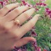Ροζ χρυσό δαχτυλίδι Κ14 με μαργαριτάρι